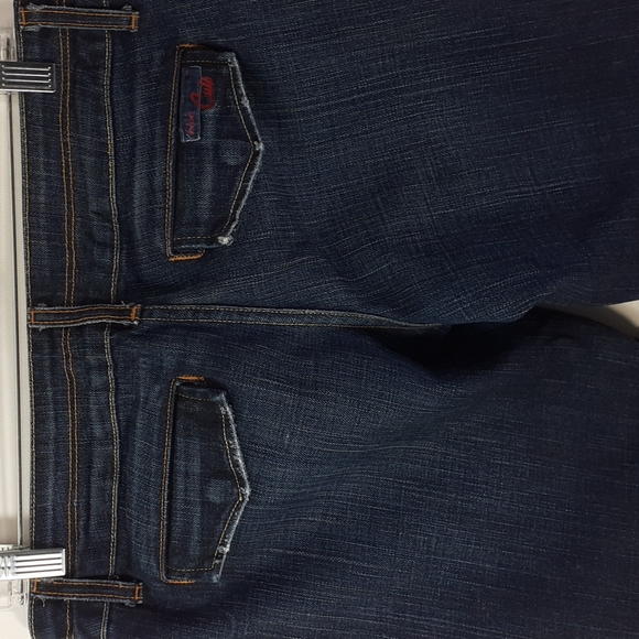 🇺🇸 Blue Cult Bootcut Blue Jeans No Pockets Snap Closure Size 28 - Picture 8 of 16